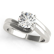 Dazzling Solitaires Round Diamond Engagement Ring in 10K/14K gold and platinum with certified lab-grown or natural diamonds