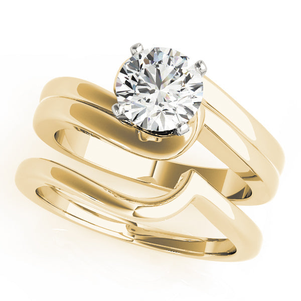 Dazzling Solitaires Round Diamond Engagement Ring in 10K/14K gold and platinum with certified lab-grown or natural diamonds