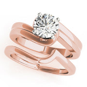 Dazzling Solitaires Round Diamond Engagement Ring in 10K/14K gold and platinum with certified lab-grown or natural diamonds