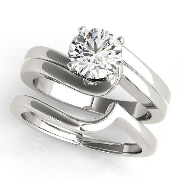 Dazzling Solitaires Round Diamond Engagement Ring in 10K/14K gold and platinum with certified lab-grown or natural diamonds