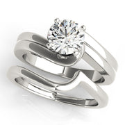 Dazzling Solitaires Round Diamond Engagement Ring in 10K/14K gold and platinum with certified lab-grown or natural diamonds