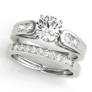 Splendid Channel-Set Round Diamond Engagement Ring in 10K/14K gold and platinum with certified lab-grown or natural diamonds