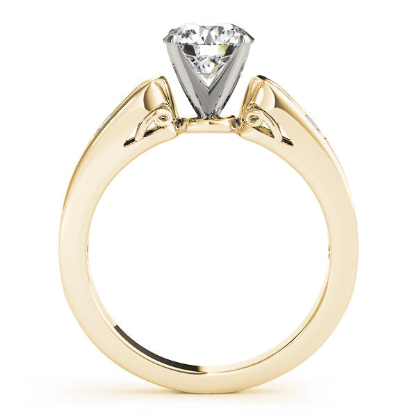 Splendid Channel-Set Round Diamond Engagement Ring in 10K/14K gold and platinum with certified lab-grown or natural diamonds
