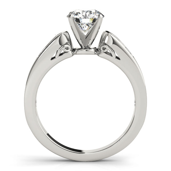 Splendid Channel-Set Round Diamond Engagement Ring in 10K/14K gold and platinum with certified lab-grown or natural diamonds