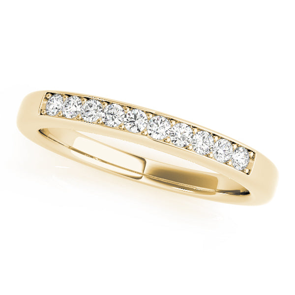 Prong Set Half Eternity Ring in 10K/14K gold and platinum with certified lab-grown or natural diamonds