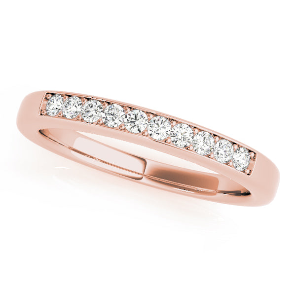 Prong Set Half Eternity Ring in Gold & Platinum