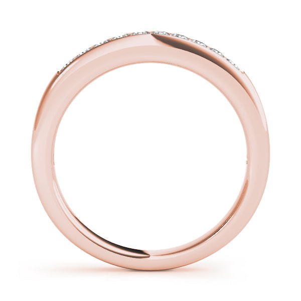 Prong Set Half Eternity Ring in Gold & Platinum