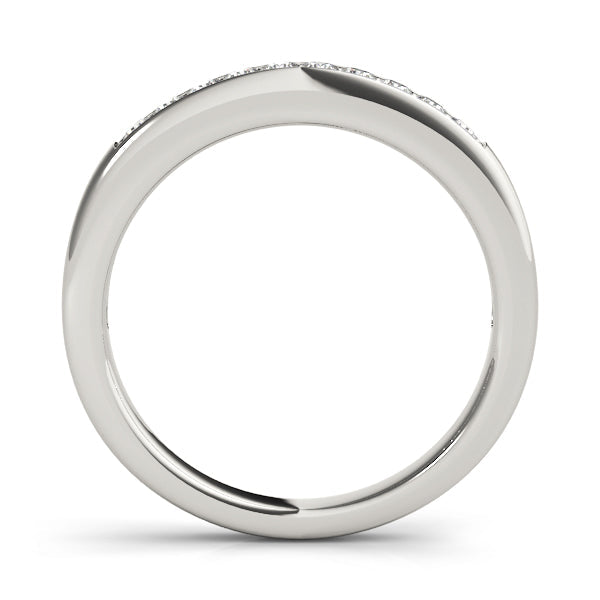 Prong Set Half Eternity Ring in Gold & Platinum