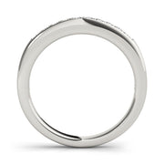 Prong Set Half Eternity Ring in Gold & Platinum