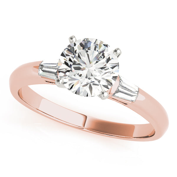 Enchanted Fancy Shape Baguette Round Diamond Engagement Ring in 10K/14K gold and platinum with certified lab-grown or natural diamonds