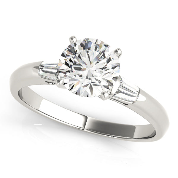 Enchanted Fancy Shape Baguette Round Diamond Engagement Ring in 10K/14K gold and platinum with certified lab-grown or natural diamonds