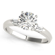 Enchanted Fancy Shape Baguette Round Diamond Engagement Ring in 10K/14K gold and platinum with certified lab-grown or natural diamonds