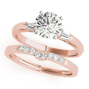 Enchanted Fancy Shape Baguette Round Diamond Engagement Ring in 10K/14K gold and platinum with certified lab-grown or natural diamonds