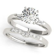 Enchanted Fancy Shape Baguette Round Diamond Engagement Ring in 10K/14K gold and platinum with certified lab-grown or natural diamonds