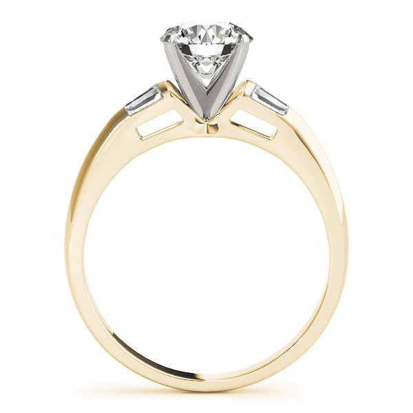 Enchanted Fancy Shape Baguette Round Diamond Engagement Ring in 10K/14K gold and platinum with certified lab-grown or natural diamonds