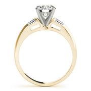 Enchanted Fancy Shape Baguette Round Diamond Engagement Ring in 10K/14K gold and platinum with certified lab-grown or natural diamonds