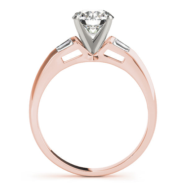 Enchanted Fancy Shape Baguette Round Diamond Engagement Ring in 10K/14K gold and platinum with certified lab-grown or natural diamonds