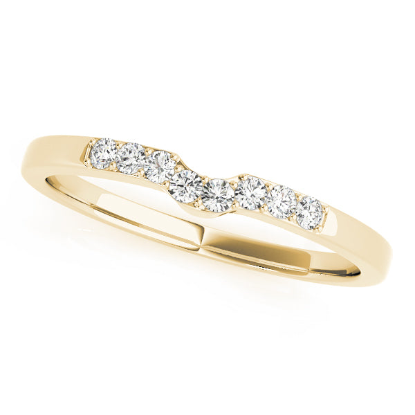 Curved Bands Half Eternity Ring in 10K/14K gold and platinum with certified lab-grown or natural diamonds