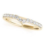 Curved Bands Half Eternity Ring in 10K/14K gold and platinum with certified lab-grown or natural diamonds