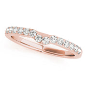 Curved Bands Half Eternity Ring in Gold & Platinum