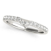 Curved Bands Half Eternity Ring in Gold & Platinum