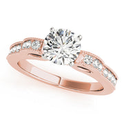 Devoted Prong-Set Round Diamond Engagement Ring in 10K/14K gold and platinum with certified lab-grown or natural diamonds