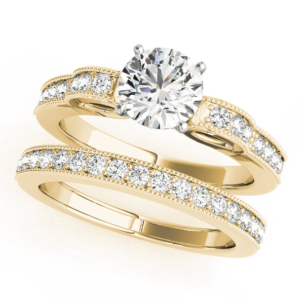 Devoted Prong-Set Round Diamond Engagement Ring in 10K/14K gold and platinum with certified lab-grown or natural diamonds
