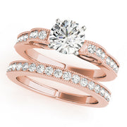 Devoted Prong-Set Round Diamond Engagement Ring in 10K/14K gold and platinum with certified lab-grown or natural diamonds