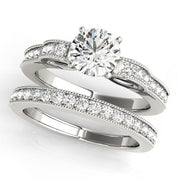 Devoted Prong-Set Round Diamond Engagement Ring in 10K/14K gold and platinum with certified lab-grown or natural diamonds