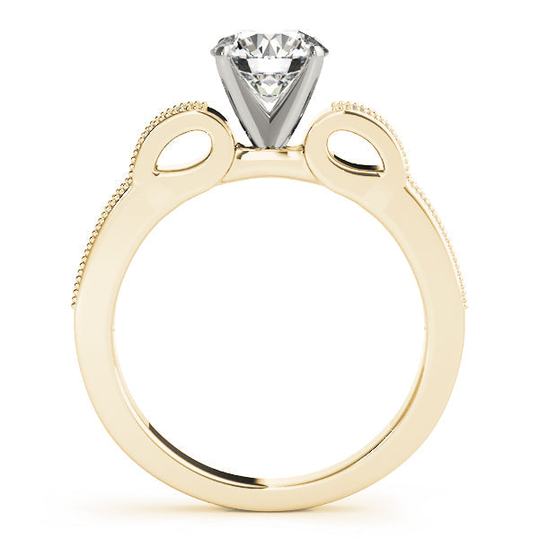 Devoted Prong-Set Round Diamond Engagement Ring in 10K/14K gold and platinum with certified lab-grown or natural diamonds