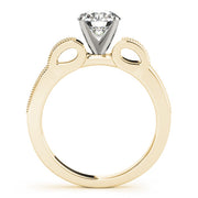 Devoted Prong-Set Round Diamond Engagement Ring in 10K/14K gold and platinum with certified lab-grown or natural diamonds