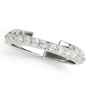 Prong Set Filigree Half Eternity Ring in Gold & Platinum