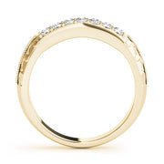 Prong Set Filigree Half Eternity Ring in Gold & Platinum
