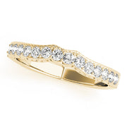Curved Bands Half Eternity Ring in 10K/14K gold and platinum with certified lab-grown or natural diamonds