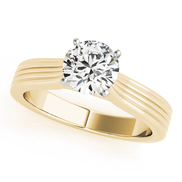 Classic Solitaires Round Diamond Engagement Ring in 10K/14K gold and platinum with certified lab-grown or natural diamonds