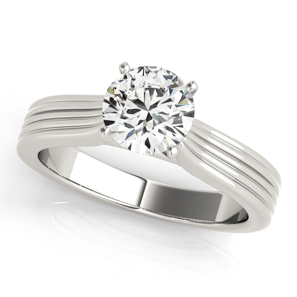 Classic Solitaires Round Diamond Engagement Ring in 10K/14K gold and platinum with certified lab-grown or natural diamonds