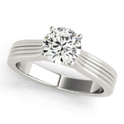 Classic Solitaires Round Diamond Engagement Ring in 10K/14K gold and platinum with certified lab-grown or natural diamonds