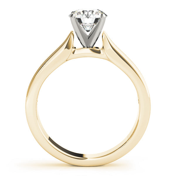 Classic Solitaires Round Diamond Engagement Ring in 10K/14K gold and platinum with certified lab-grown or natural diamonds
