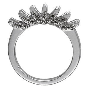 Prong Set Half Eternity Ring in Gold & Platinum
