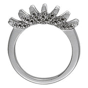 Prong Set Half Eternity Ring in Gold & Platinum