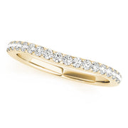 U-Prong Curved Half Eternity Ring in 10K/14K gold and platinum with certified lab-grown or natural diamonds