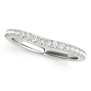 U-Prong Curved Half Eternity Ring in Gold & Platinum