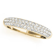 Pavé Set Half Eternity Ring in 10K/14K gold and platinum with certified lab-grown or natural diamonds