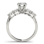 Luxe Prong-Set Round Diamond Engagement Ring in 10K/14K gold and platinum with certified lab-grown or natural diamonds