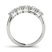 Prong Set Half Eternity Ring in Gold & Platinum