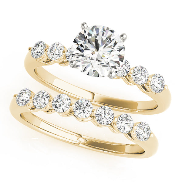 Refined Prong-Set Round Diamond Engagement Ring in 10K/14K gold and platinum with certified lab-grown or natural diamonds