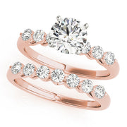 Refined Prong-Set Round Diamond Engagement Ring in 10K/14K gold and platinum with certified lab-grown or natural diamonds