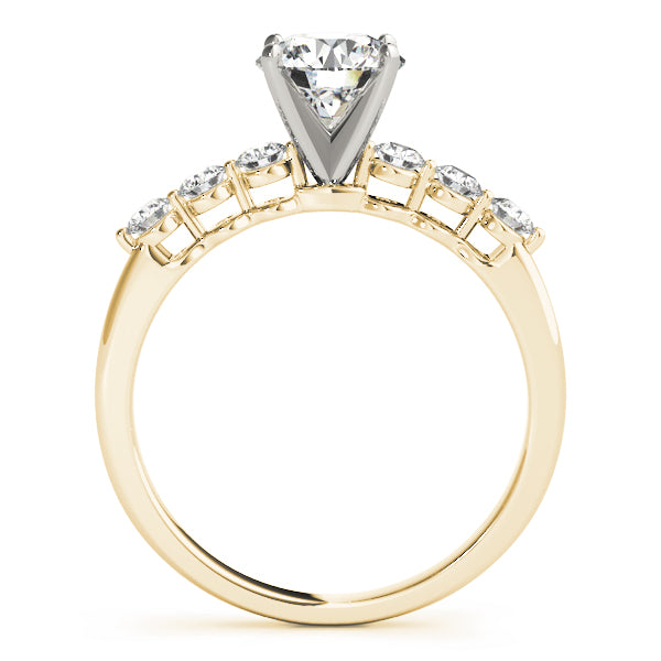 Refined Prong-Set Round Diamond Engagement Ring in 10K/14K gold and platinum with certified lab-grown or natural diamonds