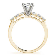 Refined Prong-Set Round Diamond Engagement Ring in 10K/14K gold and platinum with certified lab-grown or natural diamonds