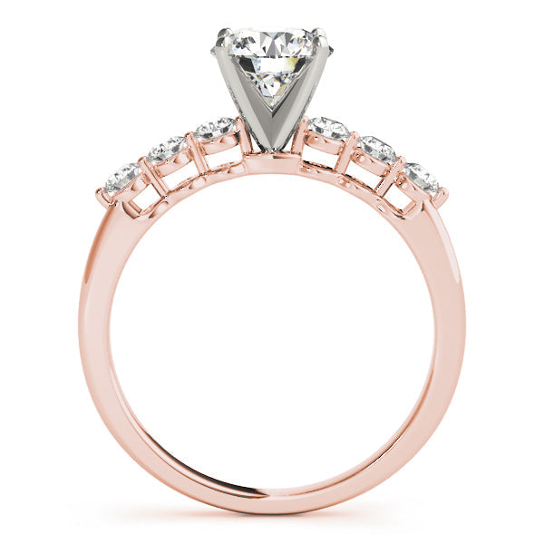Refined Prong-Set Round Diamond Engagement Ring in 10K/14K gold and platinum with certified lab-grown or natural diamonds